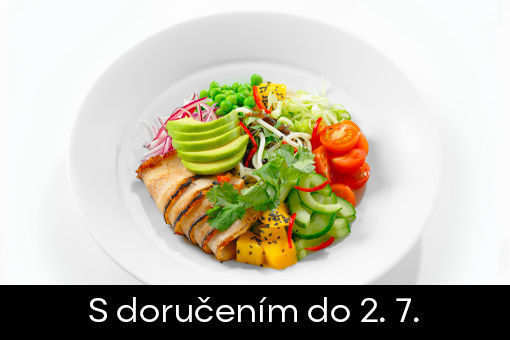 Obrázek BOWL - vepřový bůček v Hoisin omáčce, pšeničné nudle, avokádo, mango, zelenina, feferonky, koriandr